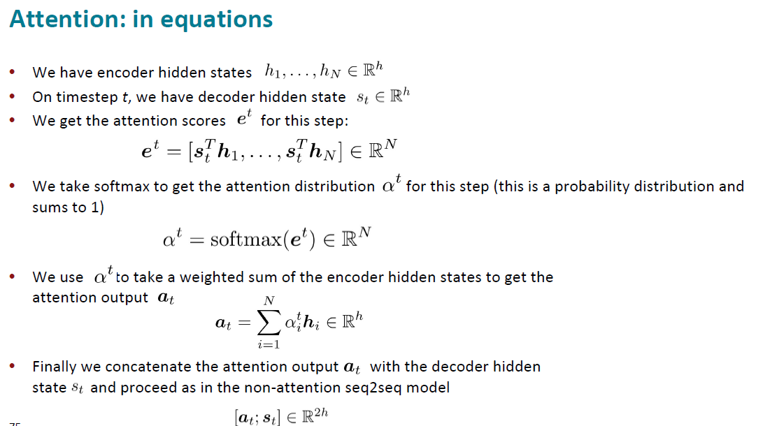 attention in equations